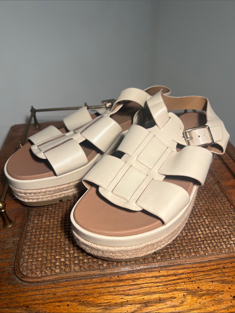 Soda Cream Braided Platform Fisherman Sandals